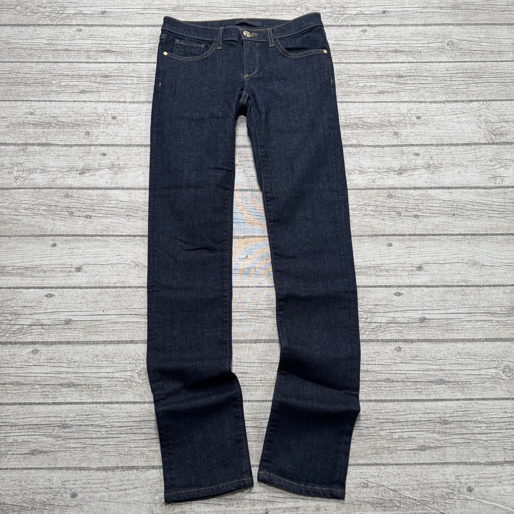 Y2K Juicy Couture Jeans Women's 25 Blue Dark Wash Straight Leg Low Rise Slim USA